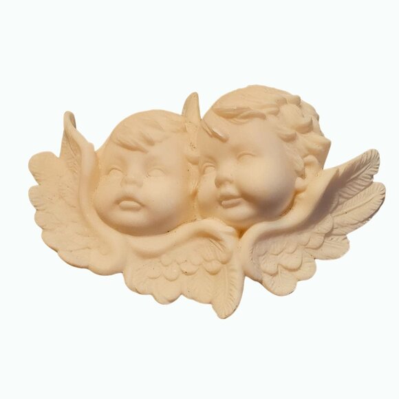 Pair of Spanish Alabastros Alfredo Sarreal Angels / Cherubs Wall Decor. - Picture 4 of 9
